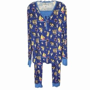 Little Sleepies Women L Where The Wild Things Are Bamboo Pajamas Set RARE EUC